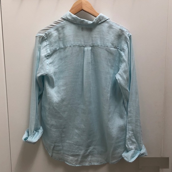 GAP light blue linen shirt - XS - Picture 2 of 6